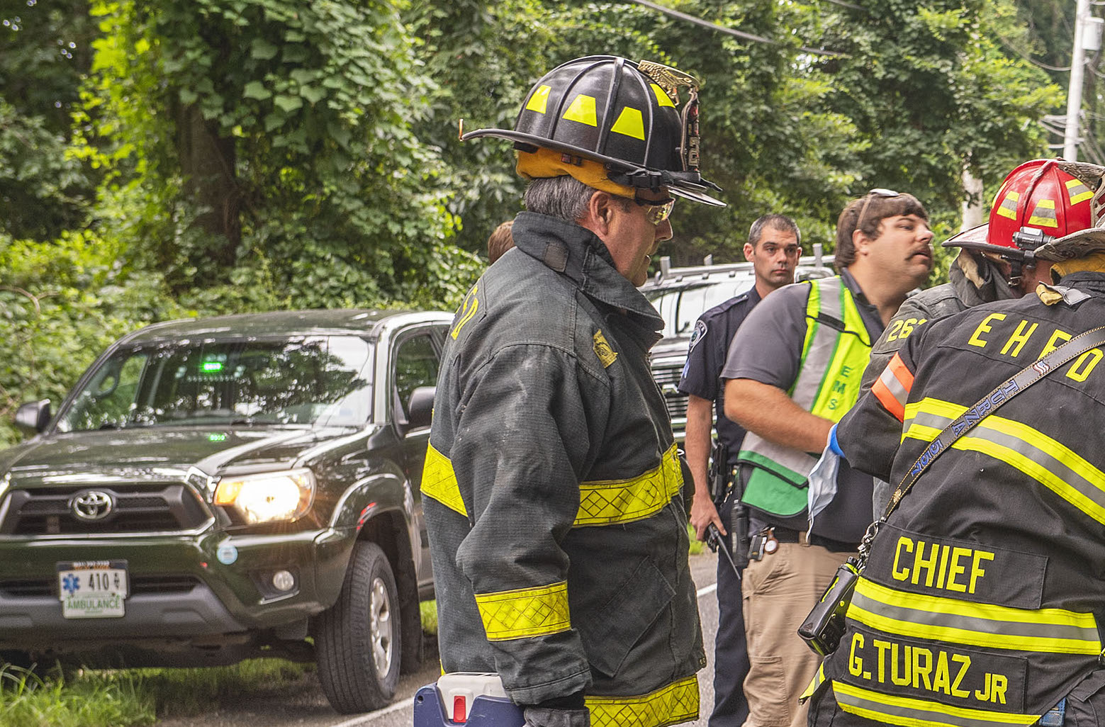 Volunteer firefighter deals green light